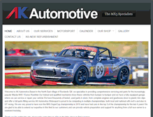 Tablet Screenshot of akautomotive-mx5.co.uk